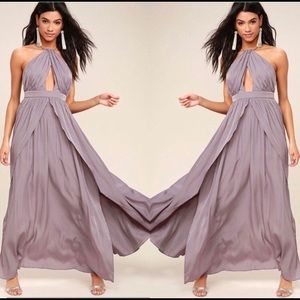 Lulu On My Own Dusty  Purple Maxi Dress